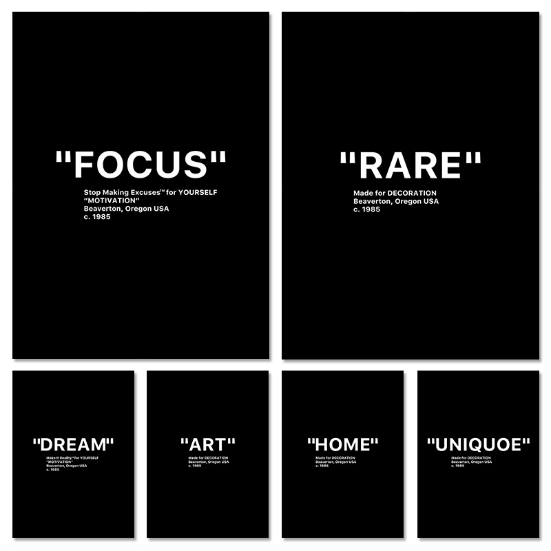 Home Office Room Inspiration - Poster Moderno in Bianco e Nero