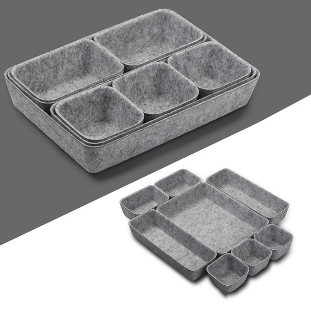 Home Office Work Table - Organizer in feltro morbido per cassetti,