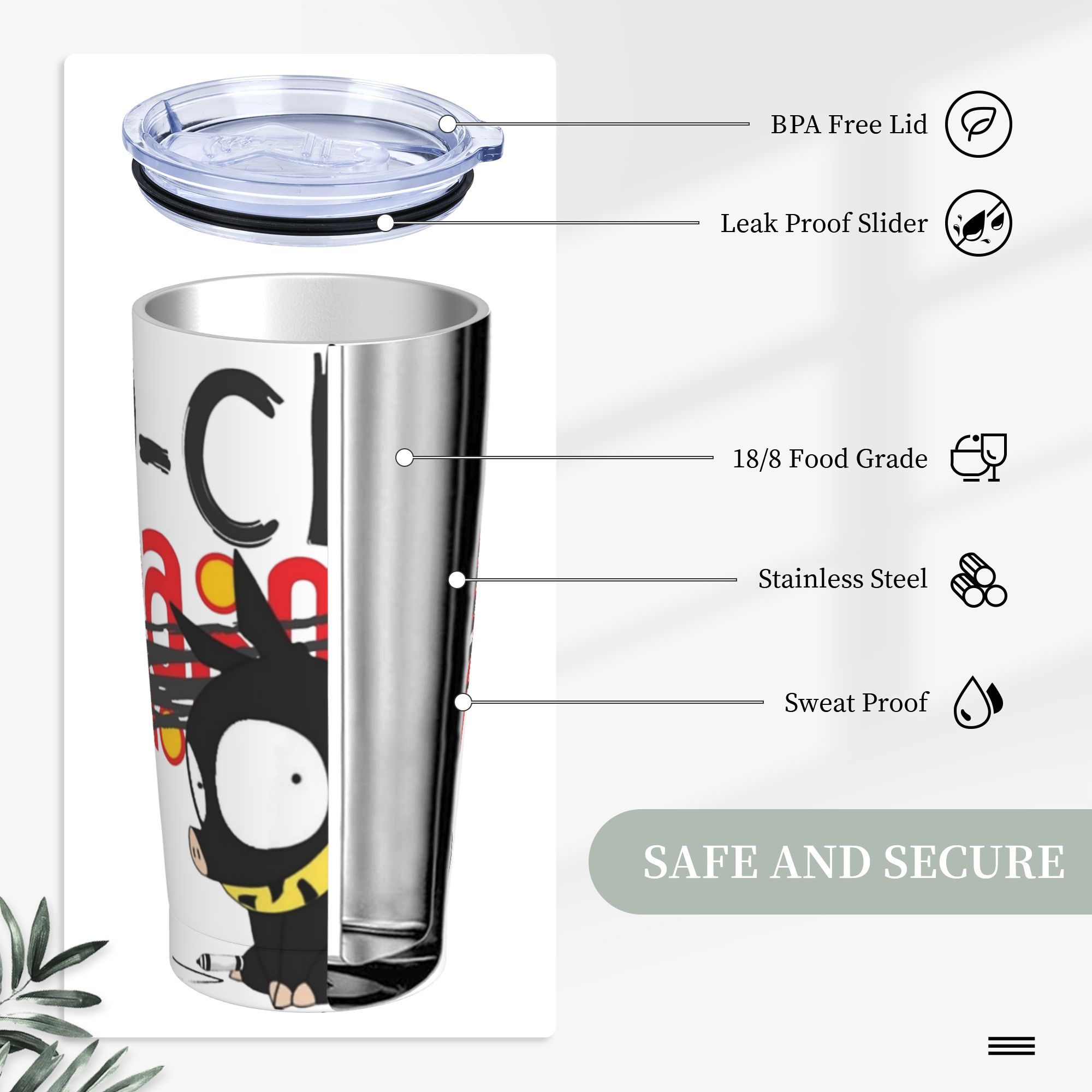 Tumbler Isolato con Logo P-Cha - Home Office Logo recensione e prezzo