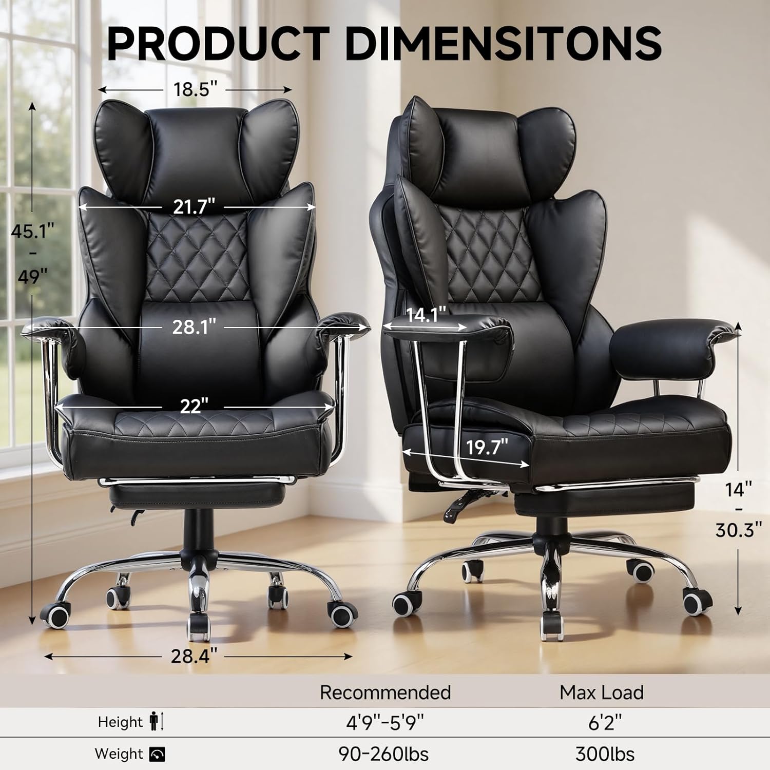 Sedia da Ufficio Grande e Alta - Ergonomic Office Chair recensione e prezzo